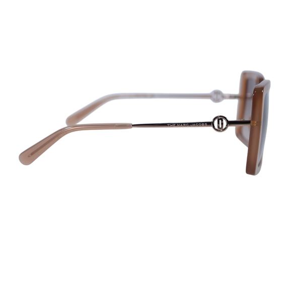 Marc Jacobs Square Oversized Womens Sunglasses - Beige / Brown - NWT - Picture 4 of 10